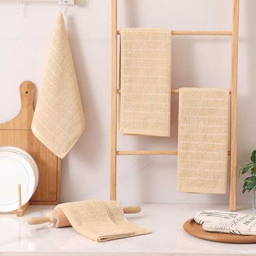 Homaxy 100% Cotton Terry Kitchen Towels, 8 Pack - Image 6