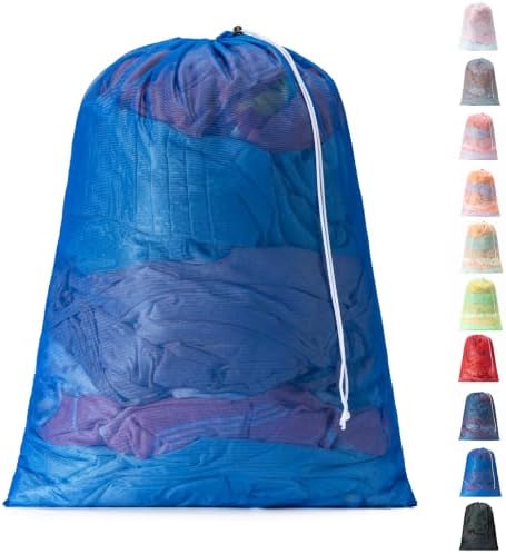 1 Pack Mesh Travel Laundry Bag 24" x 36"Extra Large Dirty Clothes Organizer by Unknown