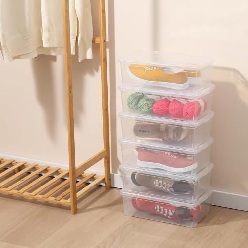 novelinks 6 Pack 6 Quart Clear Plastic Storage Bins - Image 4