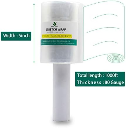 BOMEI PACK 1 Pack Industrial Mini Clear Stretch Wrap - Image 2