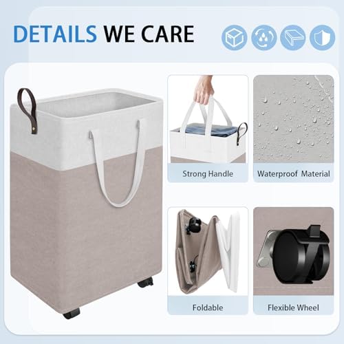 HomeHacks 75L Rolling Laundry Basket - Image 3