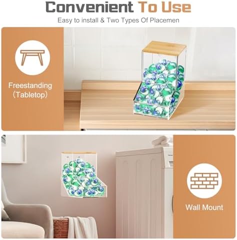 JYPS Laundry Box, Acrylic Dishwasher Pod Holder - Image 3