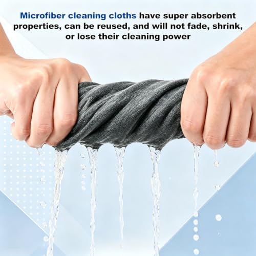 enterlent 5 Pack Magic Cleaning Cloth, Thickened Microfiber Cleaning Cloths - Image 7