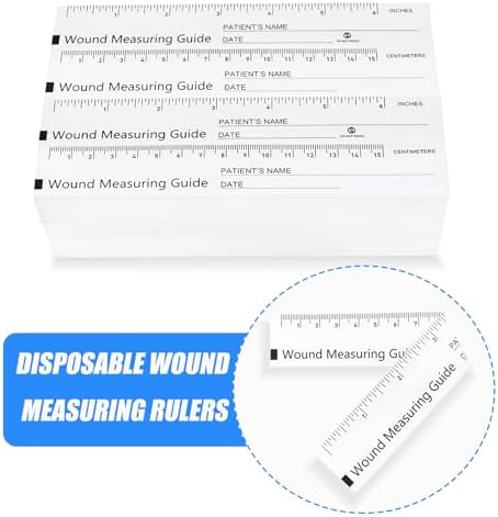 300 Pcs Wound Measuring Tape 6 Inch Wound Ruler Double Sided Disposable Paper - Image 5