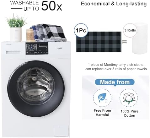 Mordimy Cotton Waffle Weave Kitchen Towels, 8 Pack - Image 5
