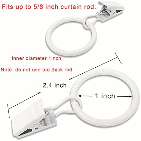 LLPJS 44 Pack Curtain Rings - Image 2