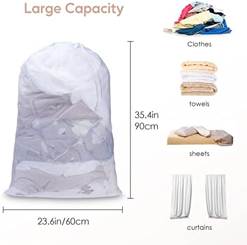 Meowoo 4Pcs Large Mesh Laundry Bag - Image 6