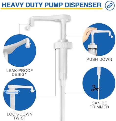 4Pcs 38-400 Leak Proof Gallon Jug Syrup Pump Dispenser - Image 2