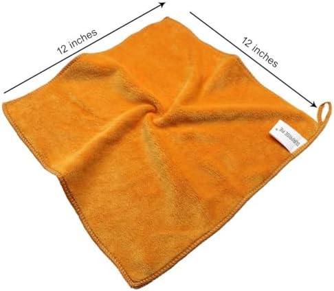 Premium 400 GSM Microfiber Cleaning Cloths, 12 Pack Ultra Absorbent Lint-Free - Image 4