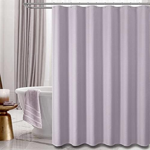 Dynamene Stall Waffle Shower Curtain 256 GSM Heavy Fabric 60x72 Lavender - Image 2
