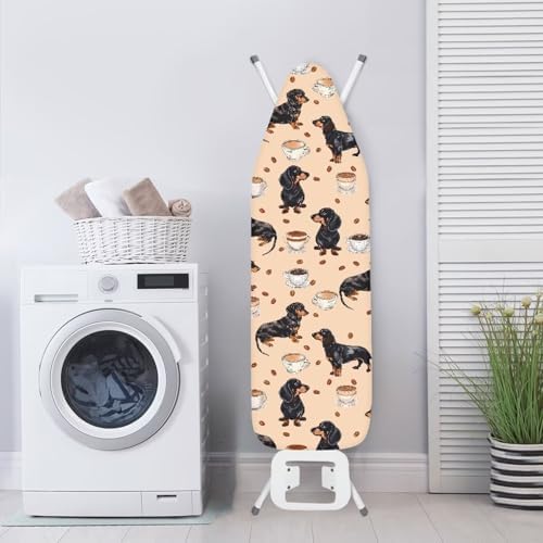 Dachshund Dog Coffee Ironing Board Cover Non-Slip Ironing Board Replacement - Image 3