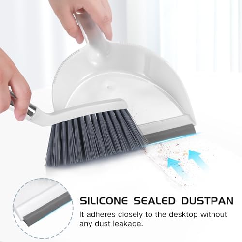NACENA Mini Broom and Dustpan Set, Small Dust Pan and Brush Set - Image 3