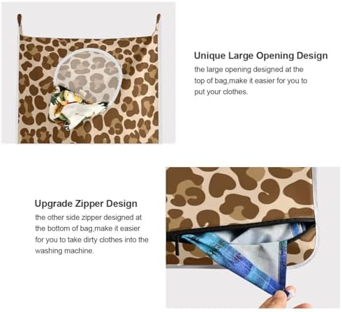 2PCS Hanging Laundry Hamper Bag Over the Door Laundry Hamper Wall Hamper Large - Image 4