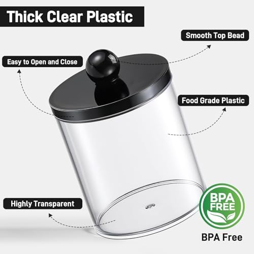 3 Pack Acrylic Qtip Holder Dispenser - Image 2