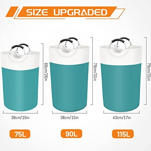 BlissTotes 90L Laundry Basket, Freestanding Collapsible Hamper - Image 2