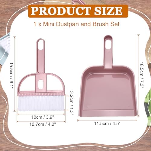 uxcell Mini Dustpan and Brush Set, Small Broom and Dustpan Set - Image 2