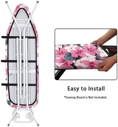 Tropical Pink Flower Ironing Board Cover Standard Ironing Board Cover - Image 4