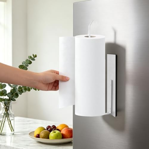 Magnetic Paper Towel Holder for Fridge, Toilet Paper Roll Holder Magnetic Paper - Image 2