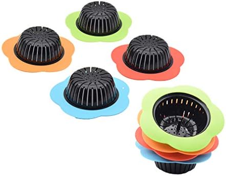 Silicone Kitchen Sink Strainer, 4.5" Diameter, 2 Red - Image 3