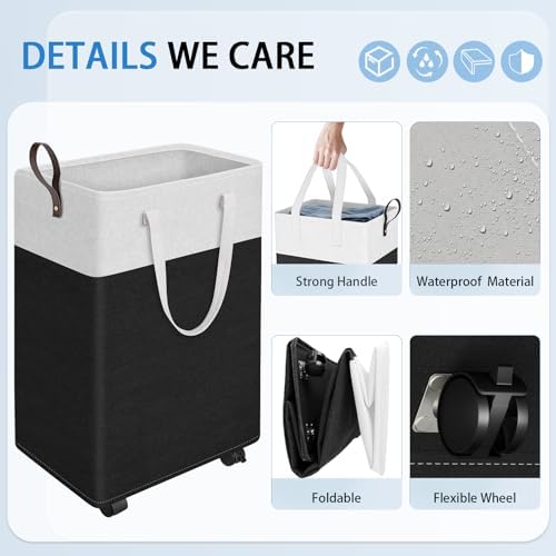 HomeHacks 75L Rolling Laundry Basket - Image 3