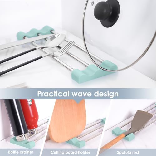 Tomorotec Adjustable Over-The-Sink Kitchen Rack, Light Cyan - Image 4