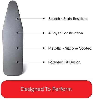TIVIT Ironing Board Cover 18 x 49” – Made in Italy, Alumitek PRO Heat-Reflective - Image 4