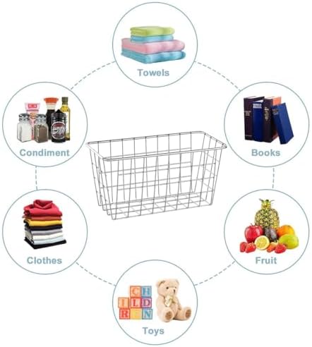 JUNCHU CHERRY 5 Pack Hanging Storage Basket, Bathroom Basket, Household Goods - Image 4