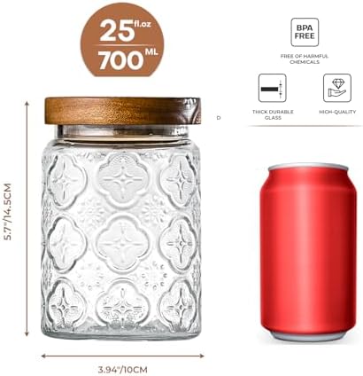 Glass Storage Containers With Lids, Glass Jars With Lids - Image 2