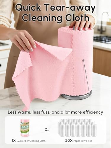 Microfiber Cleaning Cloths Roll 75 Pack 12x12 Inch Lint Free - Image 2