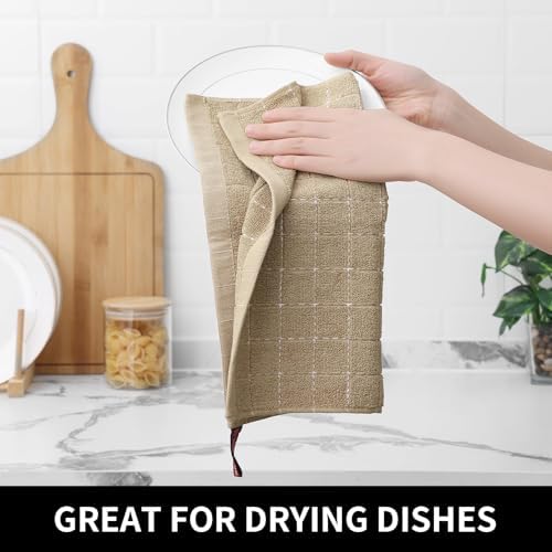 Homaxy 100% Cotton Terry Kitchen Dish Cloths, 7 Pack - Image 4