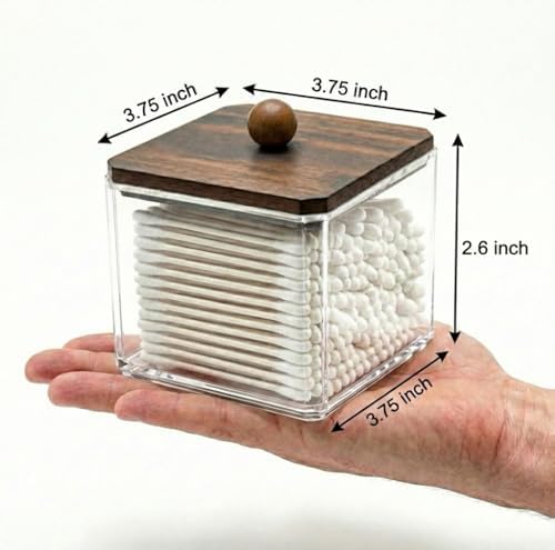 SheeChung 2 Pack Square Acrylic Qtip Holder - Image 3