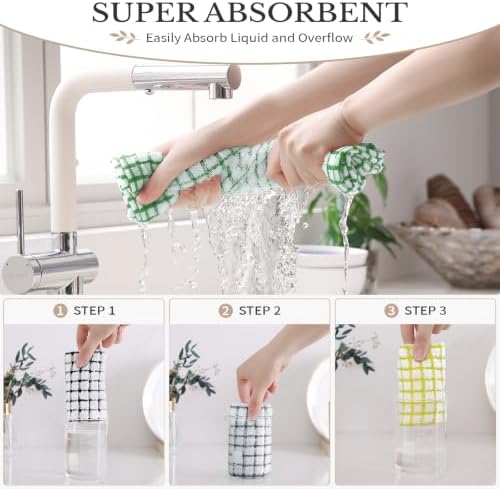 Homaxy 12 Pack Terry Kitchen Dish Cloths - Image 4