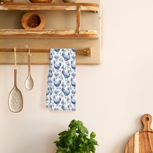 Chinoiserie Chicken Kitchen Towels, Chicken Lover Mom Lady Gifts Decorative - Image 3