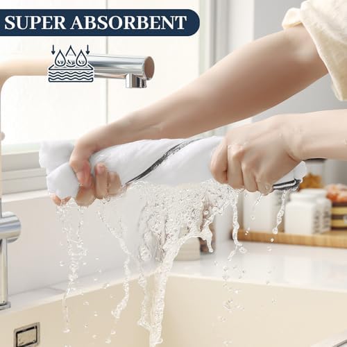 Homaxy 100% Ring Spun Cotton Kitchen Towels 12 Pack - Image 3