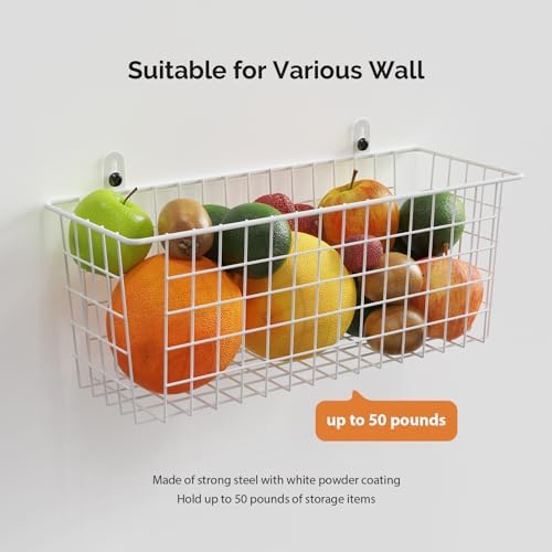 MaraFansie [Extra Large Wire Basket 2-Pack Hanging Wall Organizer Cabinet - Image 5
