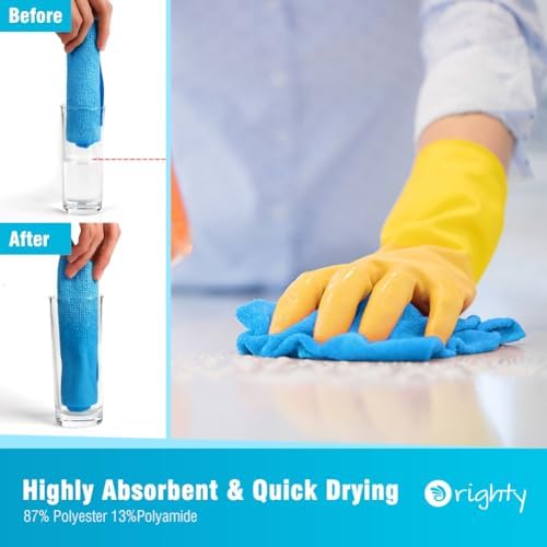 Orighty Microfiber Cleaning Cloth Bulk, 150 Pack Shop Towels 12x12 in - Image 3
