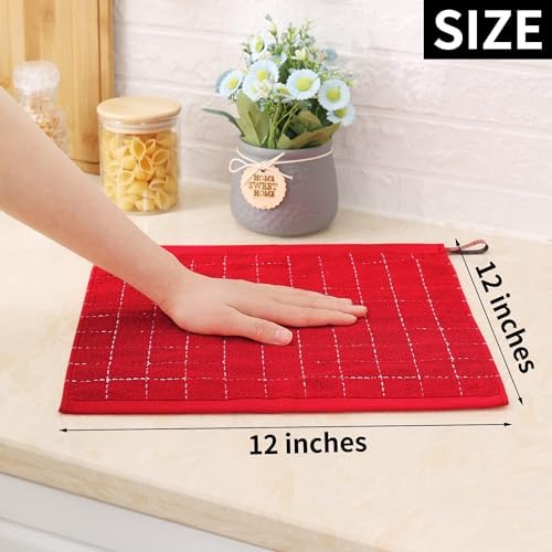 Homaxy 100% Cotton Terry Kitchen Dish Cloths, 4 Pack - Image 5
