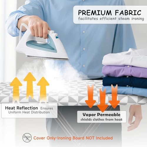 UFETGYG Ironing Board Cover, Full Size Scorch Resistant Padding, Elastic Edge - Image 2