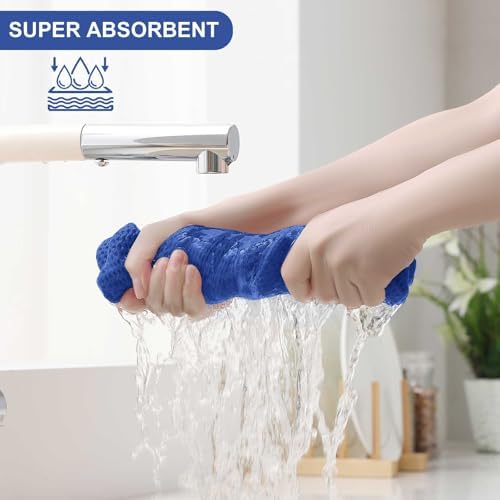 Homaxy 8 Pack 100% Cotton Kitchen Towels and Dishcloths Set - Image 3