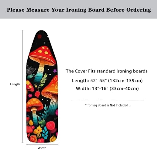 Flashideas Mushroom Ironing Board Cover and Pad 15x54 Inch Standard Ironing - Image 6