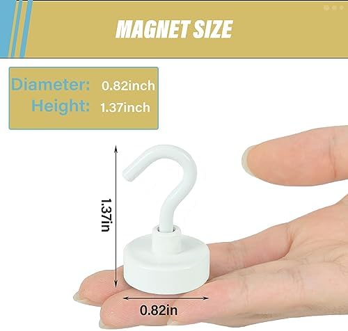 Neosmuk Magnetic Hooks, 40lb Heavy Duty, 10 Pack - Image 5