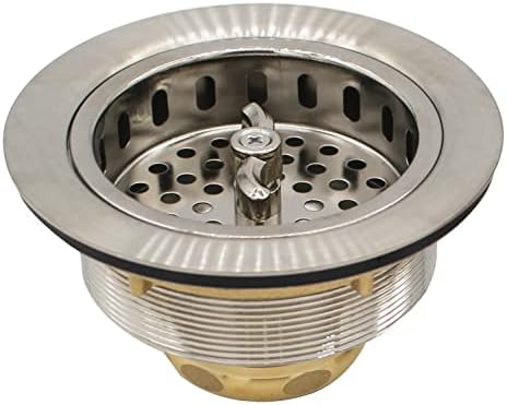 Westbrass A213-20 3-1/2" Wing Nut Twist Style Large Kitchen Sink Basket Strainer by Westbrass