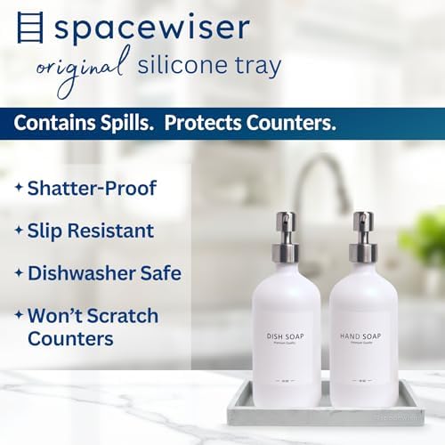 Spacewiser Countertop & Vanity Silicone Tray – 2 PC Small 7.7" Soap Tray - Image 2