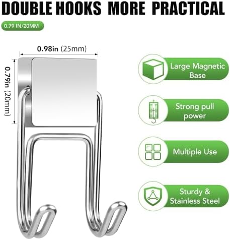 MIKEDE Magnetic Hooks 6Pcs 80lbs+ Magnet Hook 2026 Cruise Essentials - Image 2