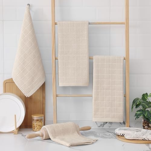Homaxy 100% Cotton Terry Kitchen Towels, 5 Pack - Image 6
