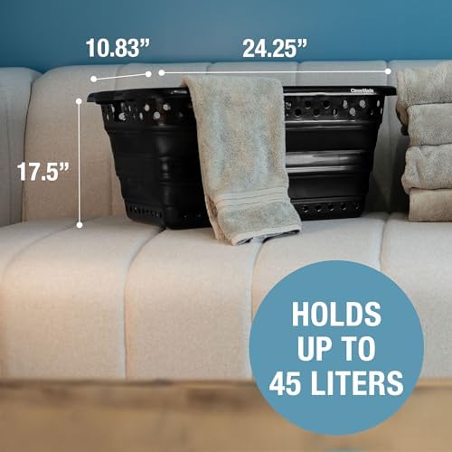 CleverMade Collapsible Laundry Basket, 39L Capacity, Foldable to 3.15 Inches - Image 4
