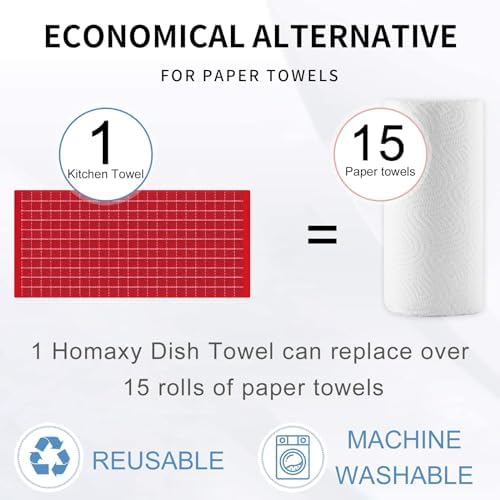 Homaxy 100% Cotton Terry Kitchen Towels, 7 Pack - Image 7