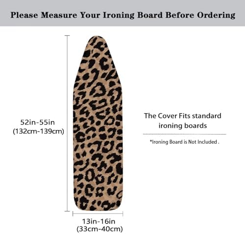 Brown Leopard Print Ironing Board Cover and Pad Soft Cover - Image 5