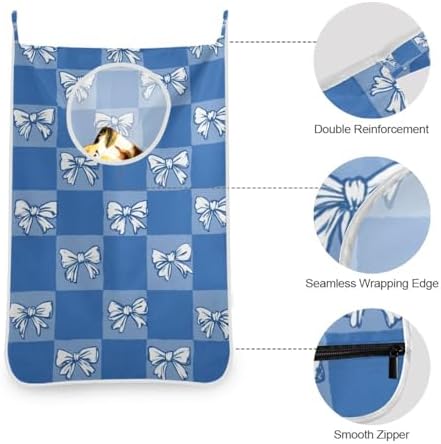1PC Hanging Laundry Hamper Bag Over the Door Laundry Hamper Wall Hamper Large - Image 6