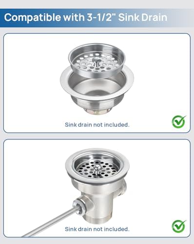 Commercial-Grade Garbage Disposal Cover, Kitchen Sink Drain Basket Strainer - Image 4